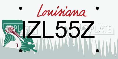 IZL55Z Louisiana License Plate
