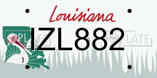 IZL882 Louisiana License Plate