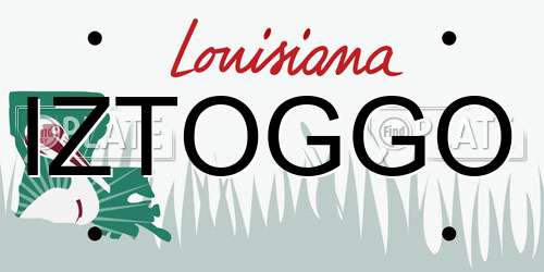 IZTOGGO Louisiana License Plate