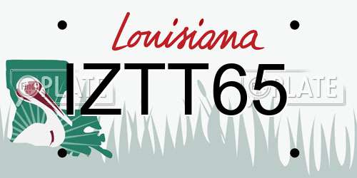 IZTT65 Louisiana License Plate