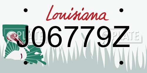 J06779Z Louisiana License Plate