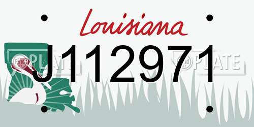 J112971 Louisiana License Plate