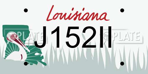 J152II Louisiana License Plate