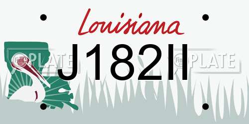 J182II Louisiana License Plate
