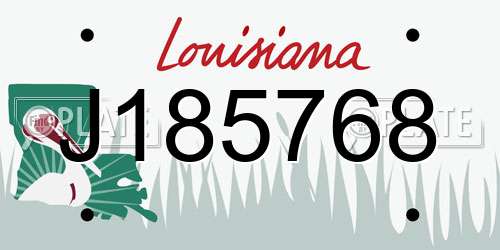 J185768 Louisiana License Plate