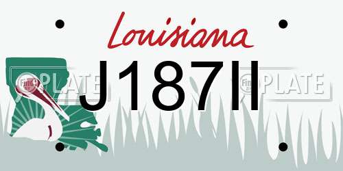 J187II Louisiana License Plate