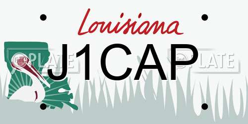 J1CAP Louisiana License Plate