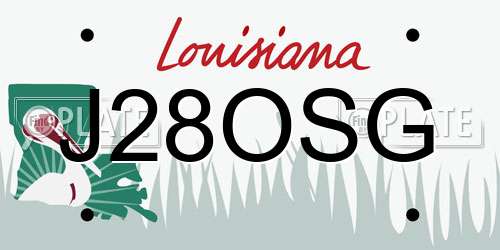 J28OSG Louisiana License Plate