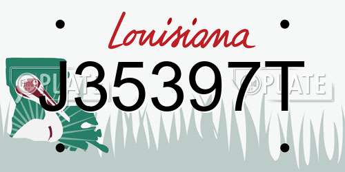 J35397T Louisiana License Plate