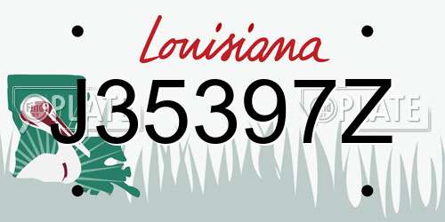 J35397Z Louisiana License Plate