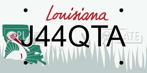 J44QTA Louisiana License Plate