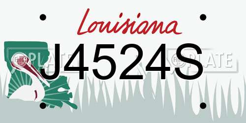 J4524S Louisiana License Plate
