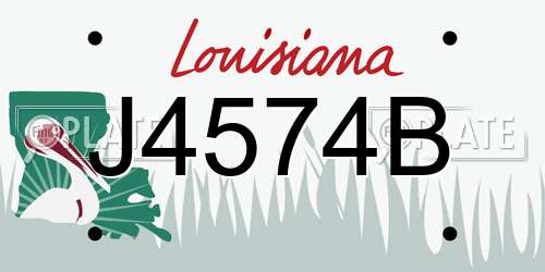 J4574B Louisiana License Plate