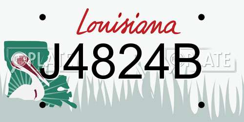 J4824B Louisiana License Plate