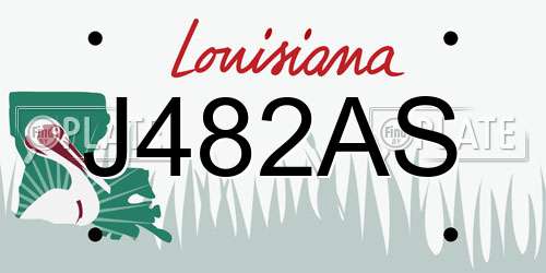 J482AS Louisiana License Plate