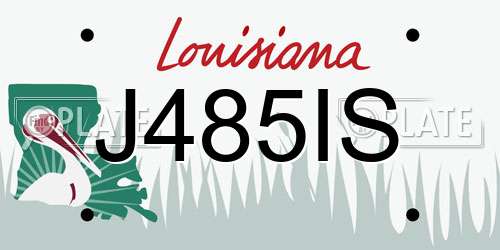 J485IS Louisiana License Plate