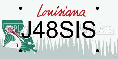 J48SIS Louisiana License Plate