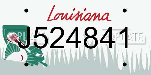 J524841 Louisiana License Plate