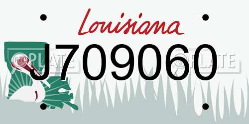 J709060 Louisiana License Plate
