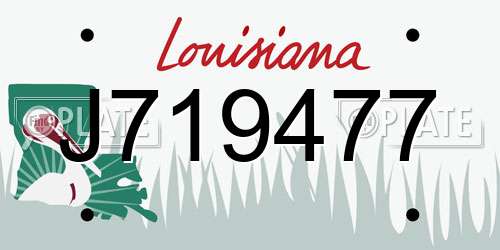 J719477 Louisiana License Plate