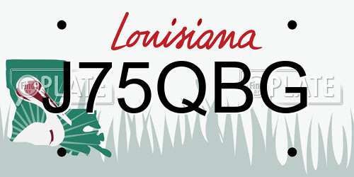J75QBG Louisiana License Plate