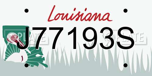 J77193S Louisiana License Plate