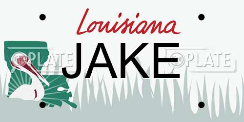 JAKE Louisiana License Plate