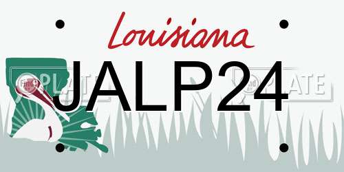 JALP24 Louisiana License Plate