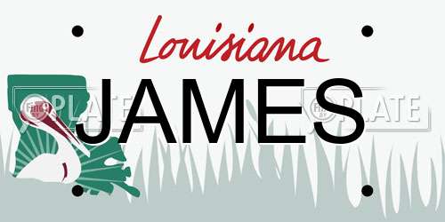 JAMES Louisiana License Plate