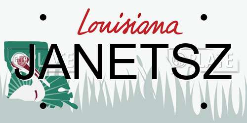 JANETSZ Louisiana License Plate