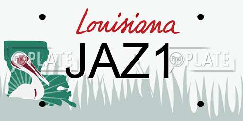 JAZ1 Louisiana License Plate