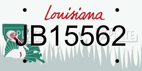 JB15562 Louisiana License Plate