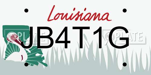 JB4T1G Louisiana License Plate