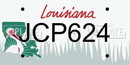 JCP624 Louisiana License Plate