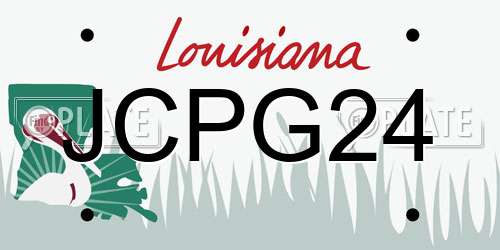 JCPG24 Louisiana License Plate