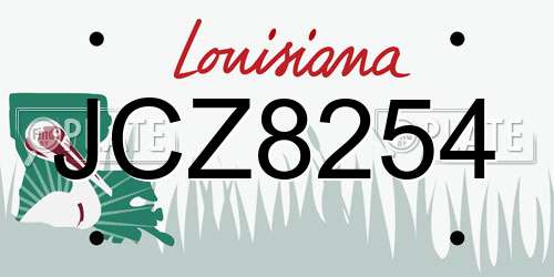 JCZ8254 Louisiana License Plate