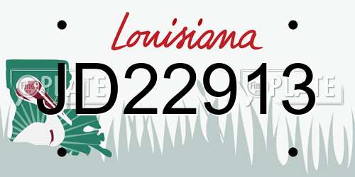 JD22913 Louisiana License Plate