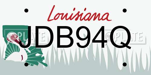 JDB94Q Louisiana License Plate