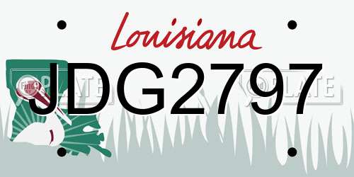 JDG2797 Louisiana License Plate