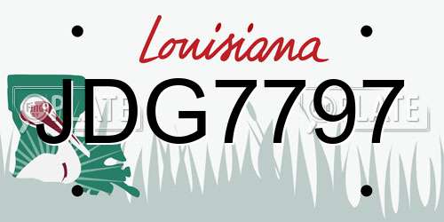 JDG7797 Louisiana License Plate