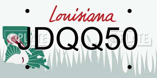 JDQQ50 Louisiana License Plate