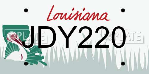 JDY220 Louisiana License Plate