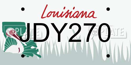 JDY270 Louisiana License Plate