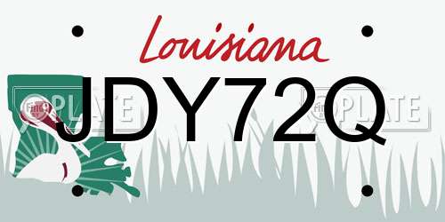 JDY72Q Louisiana License Plate