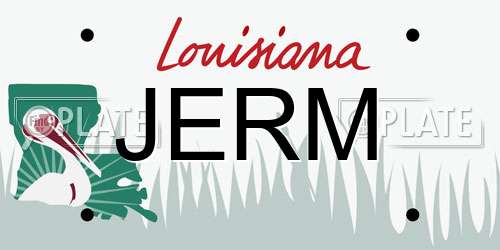 JERM Louisiana License Plate