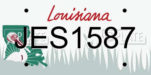 JES1587 Louisiana License Plate