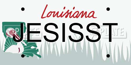 JESISST Louisiana License Plate
