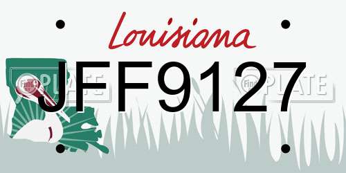 JFF9127 Louisiana License Plate