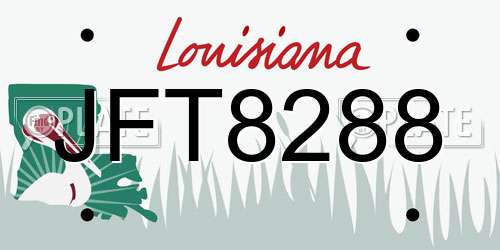 JFT8288 Louisiana License Plate