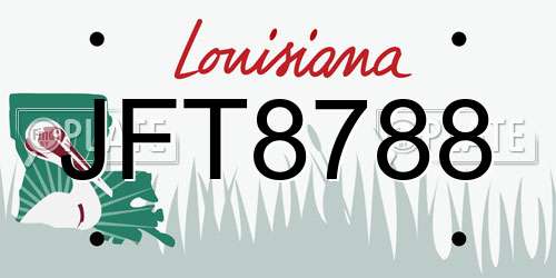 JFT8788 Louisiana License Plate
